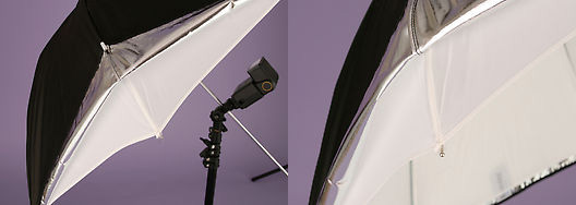 kitlastolite2 Kit parapluie Lastolite : plusieurs possibilités (argenté, blanc, semi-transparent)